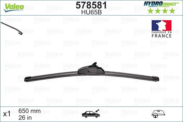 Valeo 578581 - Перо на чистачка vvparts.bg