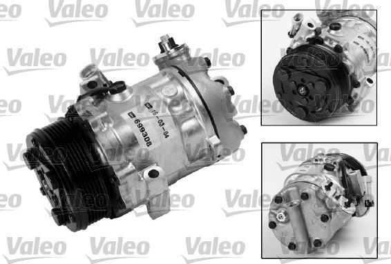 Valeo 699308 - Компресор, климатизация vvparts.bg