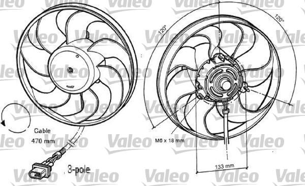 Valeo 696040 - Вентилатор, охлаждане на двигателя vvparts.bg