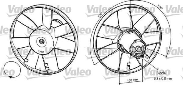 Valeo 696041 - Вентилатор, охлаждане на двигателя vvparts.bg