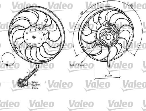 Valeo 696048 - Вентилатор, охлаждане на двигателя vvparts.bg