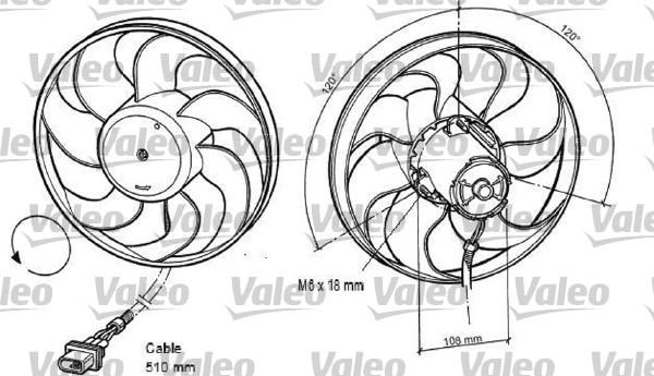 Valeo 696042 - Вентилатор, охлаждане на двигателя vvparts.bg