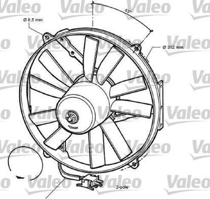 Valeo 696068 - Вентилатор, охлаждане на двигателя vvparts.bg