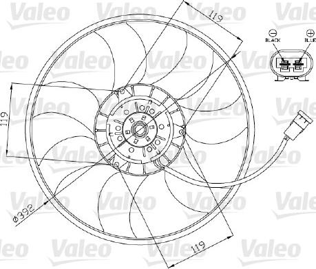 Valeo 696013 - Вентилатор, охлаждане на двигателя vvparts.bg