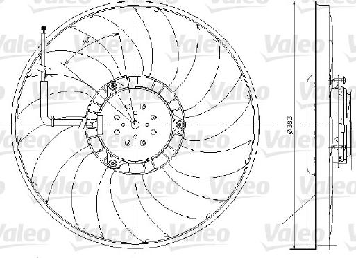 Valeo 696017 - Вентилатор, охлаждане на двигателя vvparts.bg