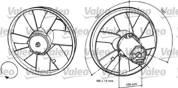 Valeo 696034 - Вентилатор, охлаждане на двигателя vvparts.bg