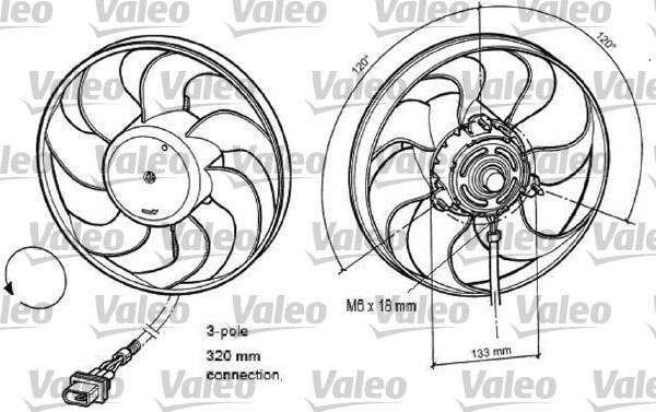 Valeo 696078 - Вентилатор, охлаждане на двигателя vvparts.bg