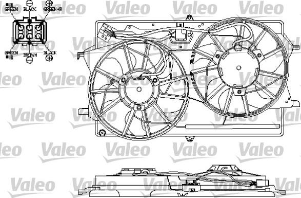 Valeo 696154 - Вентилатор, охлаждане на двигателя vvparts.bg