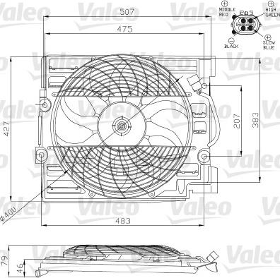 Valeo 696120 - Вентилатор, охлаждане на двигателя vvparts.bg