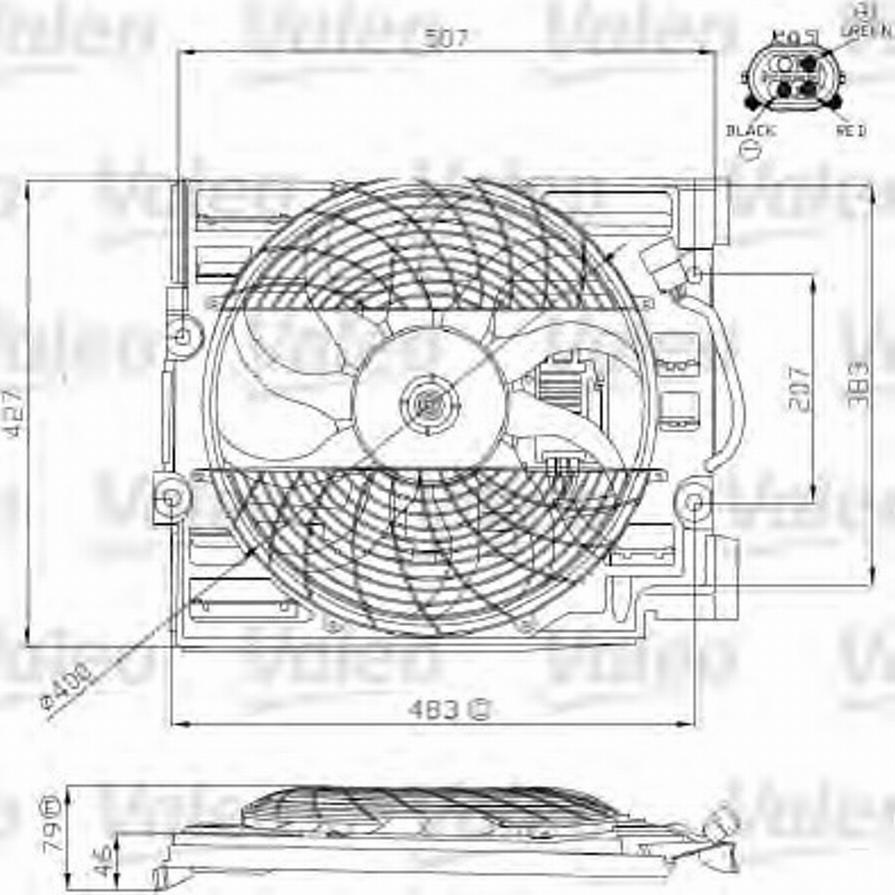 Valeo 696121 - Вентилатор, охлаждане на двигателя vvparts.bg