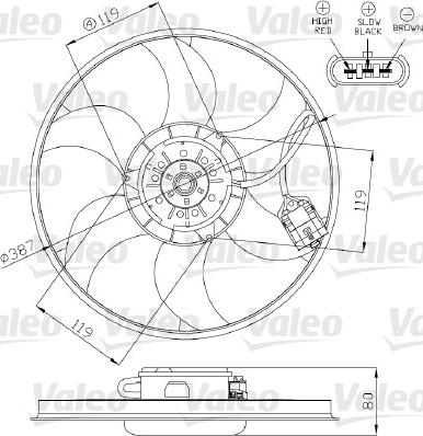 Valeo 696283 - Вентилатор, охлаждане на двигателя vvparts.bg