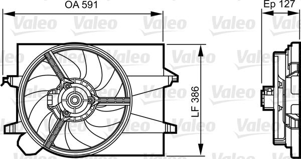 Valeo 696278 - Вентилатор, охлаждане на двигателя vvparts.bg