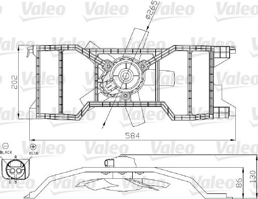 Valeo 696277 - Вентилатор, охлаждане на двигателя vvparts.bg