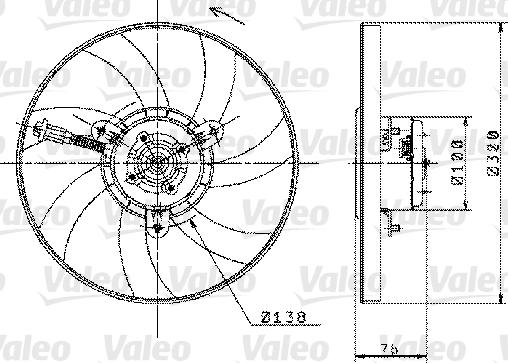 Valeo 698358 - Вентилатор, охлаждане на двигателя vvparts.bg
