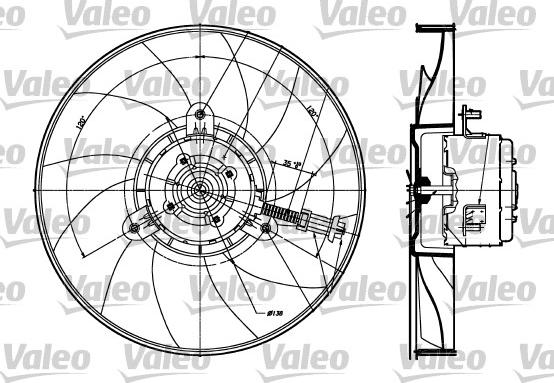 Valeo 698357 - Вентилатор, охлаждане на двигателя vvparts.bg