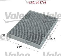 Valeo 698768 - Филтър купе (поленов филтър) vvparts.bg