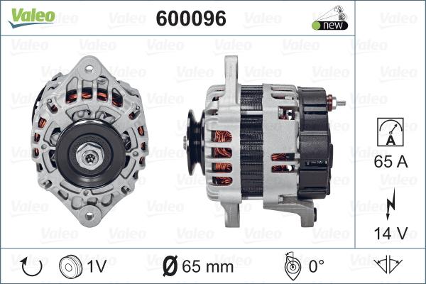 Valeo 600096 - Генератор vvparts.bg