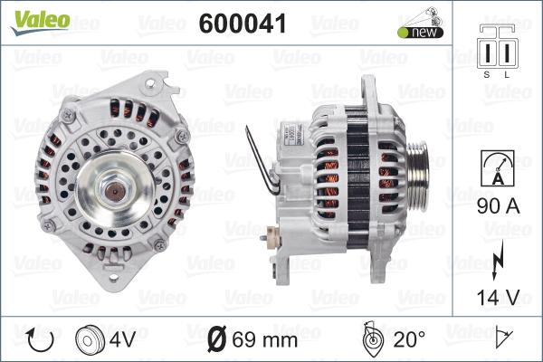 Valeo 600041 - Генератор vvparts.bg