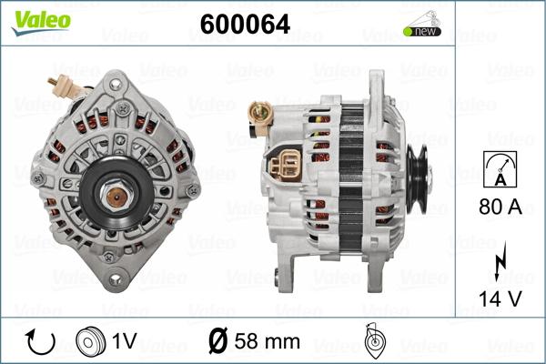 Valeo 600064 - Генератор vvparts.bg