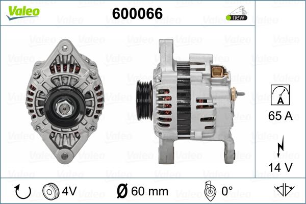 Valeo 600066 - Генератор vvparts.bg