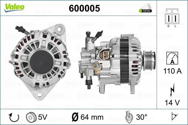 Valeo 600005 - Генератор vvparts.bg