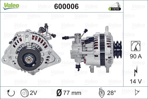 Valeo 600006 - Генератор vvparts.bg