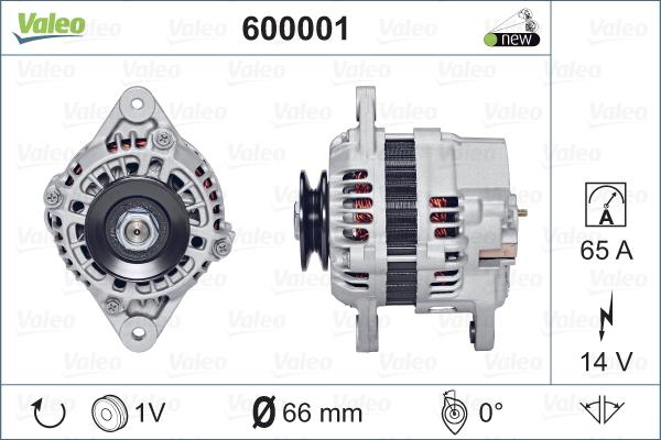 Valeo 600001 - Генератор vvparts.bg