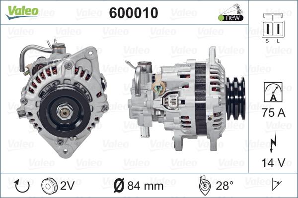 Valeo 600010 - Генератор vvparts.bg