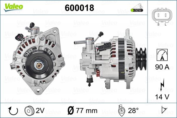 Valeo 600018 - Генератор vvparts.bg