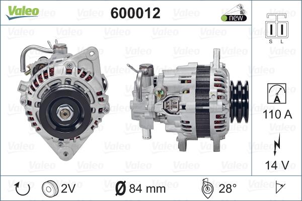 Valeo 600012 - Генератор vvparts.bg