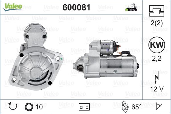 Valeo 600081 - Стартер vvparts.bg