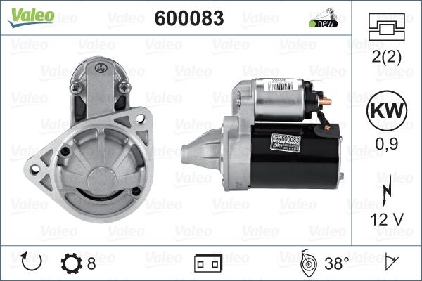 Valeo 600083 - Стартер vvparts.bg