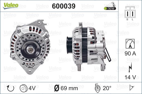 Valeo 600039 - Генератор vvparts.bg