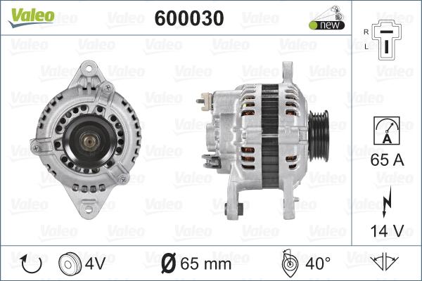 Valeo 600030 - Генератор vvparts.bg