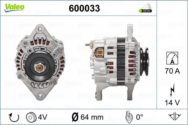 Valeo 600033 - Генератор vvparts.bg