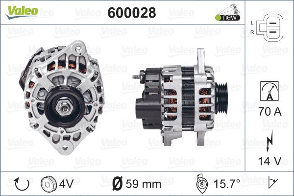 Valeo 600028 - Генератор vvparts.bg