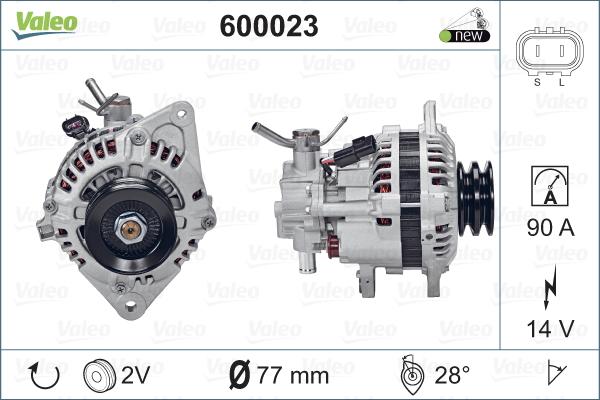 Valeo 600023 - Генератор vvparts.bg