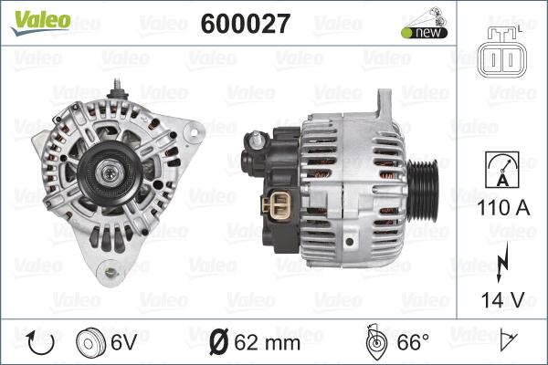 Valeo 600027 - Генератор vvparts.bg