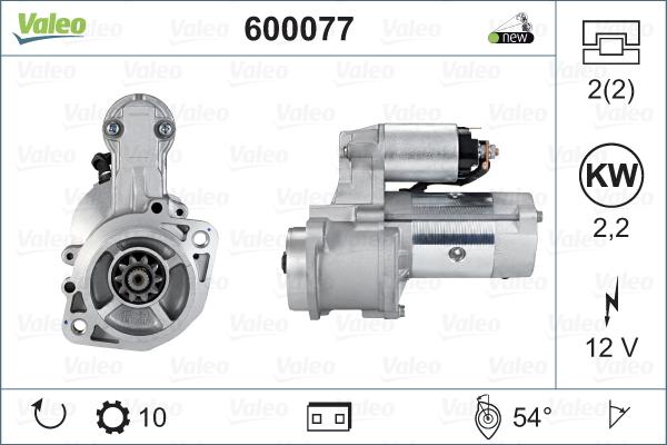 Valeo 600077 - Стартер vvparts.bg