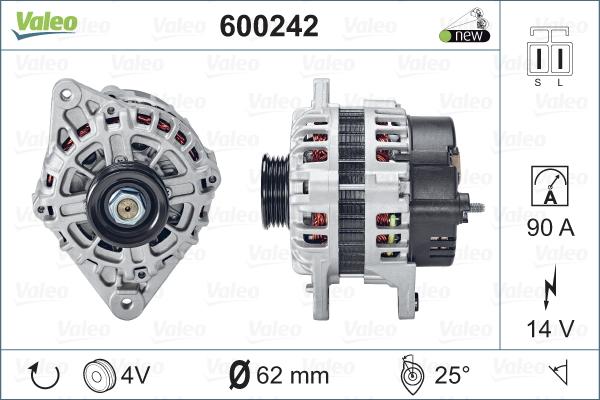 Valeo 600242 - Генератор vvparts.bg