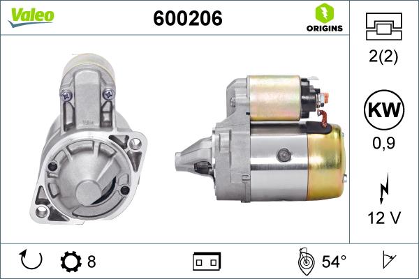 Valeo 600206 - Стартер vvparts.bg