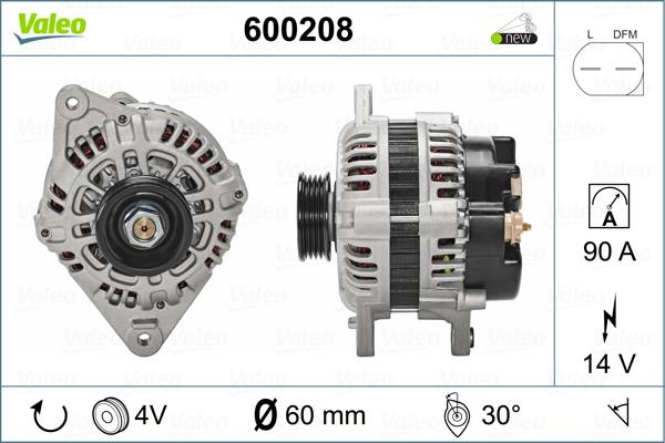 Valeo 600208 - Генератор vvparts.bg