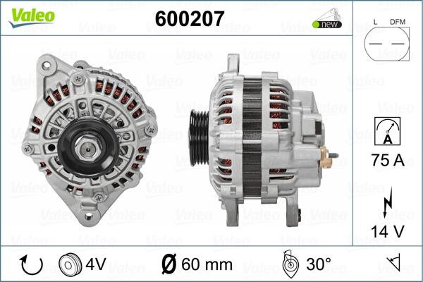 Valeo 600207 - Генератор vvparts.bg