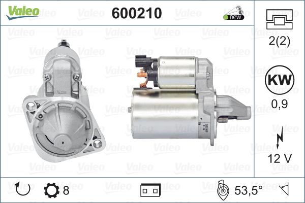 Valeo 600210 - Стартер vvparts.bg