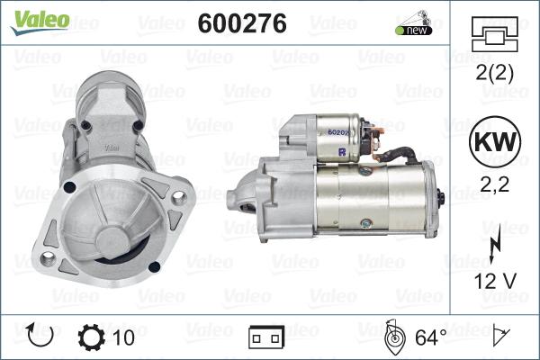 Valeo 600276 - Стартер vvparts.bg