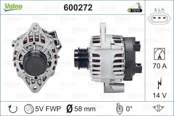 Valeo 600272 - Генератор vvparts.bg