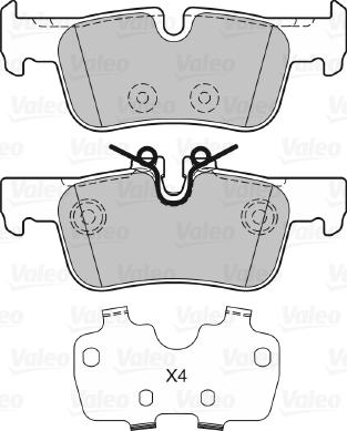 Valeo 601407 - Комплект спирачно феродо, дискови спирачки vvparts.bg