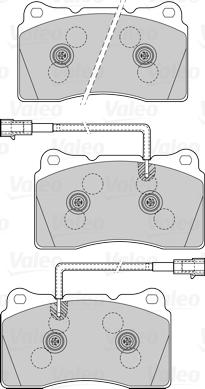 Valeo 601549 - Комплект спирачно феродо, дискови спирачки vvparts.bg