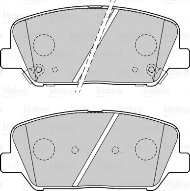 Valeo 601546 - Комплект спирачно феродо, дискови спирачки vvparts.bg