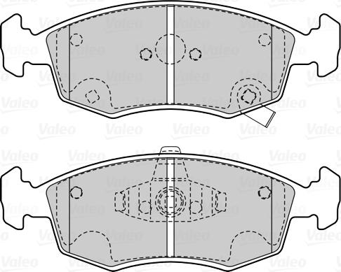 Valeo 601514 - Комплект спирачно феродо, дискови спирачки vvparts.bg